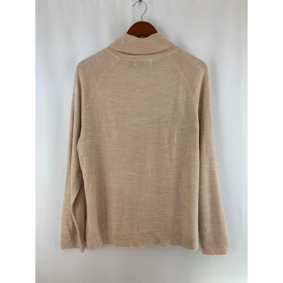 Karen Scott Women’s XXL Turtleneck Sweater Beige Lightweight Tan Soft Basic Work - Picture 2 of 8